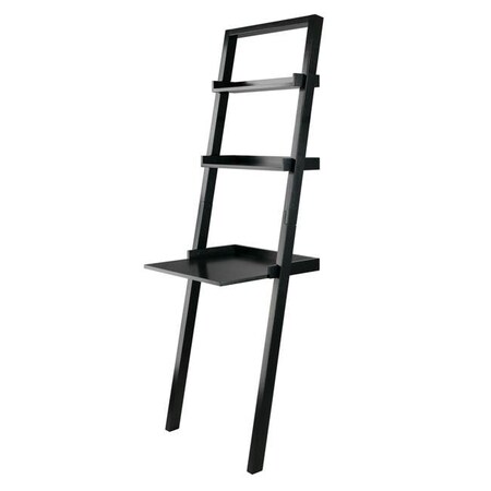 Winsome Wood Winsome Wood 29323 Bellamy Leaning Desk with 2 Shelves; Black 29323